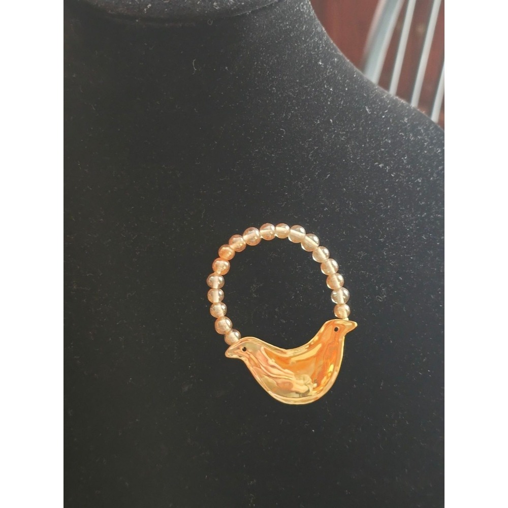 Carlton Ridge of Louisville Vintage Bird Brooch Handcrafted Gold Plated Jewelry - Picture 8 of 11